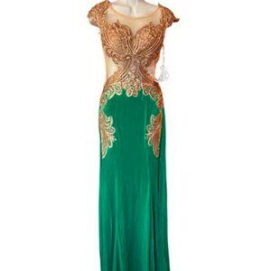 Emerald Green And Gold Prom Dress for Sale up to 90% Off: Poshmark